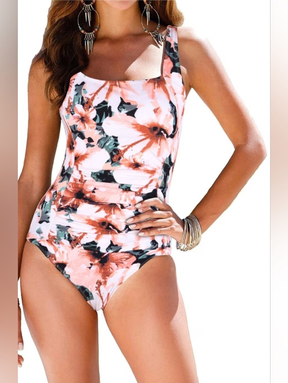 Firpearl Floral One-Piece Swimsuit Size 10